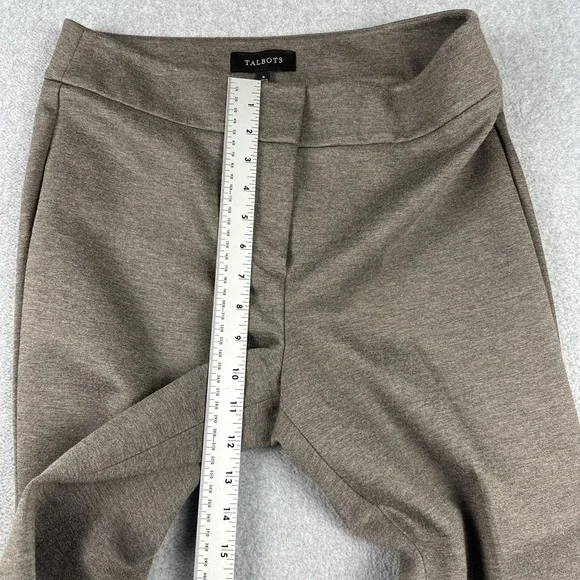 Talbots Pants Womens 6 Beige Bootcut Flare Stretch Soft Career Chino Trousers - Picture 5 of 10